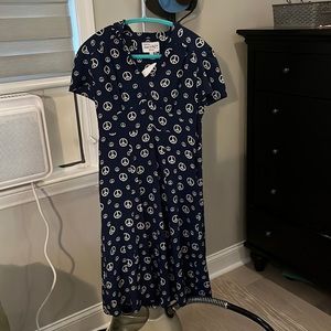 HVN peace sign dress Size 6 NWT